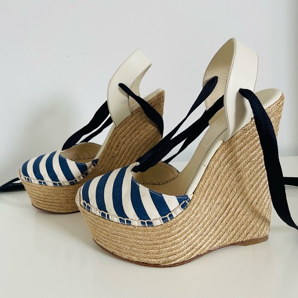 NEW IN BOX GUCCI WEDGE ESPADRILLES - Picture 10 of 11
